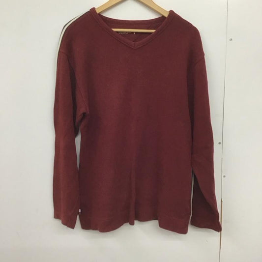 トミーヒルフィガー TOMMY HILFIGER カットソー 長袖 長袖カットソー Vネックカットソー S 無地 えんじ / ワインレッド /  メンズ USED 古着 中古 10148170