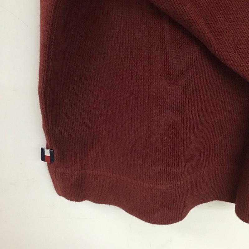 トミーヒルフィガー TOMMY HILFIGER カットソー 長袖 長袖カットソー Vネックカットソー S 無地 えんじ / ワインレッド /  メンズ USED 古着 中古 10148170