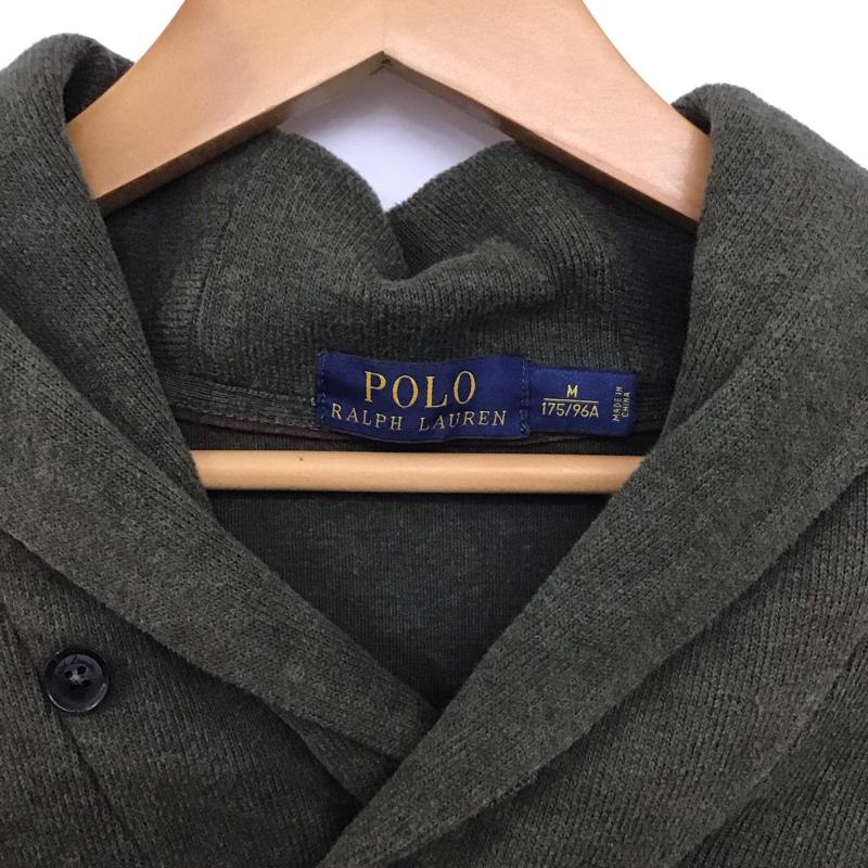 ポロラルフローレン POLO RALPH LAUREN ニット、セーター 長袖 長袖ニットカットソー Vネック セーター M ロゴ、文字 カーキ / カーキ /  メンズ USED 古着 中古 10148171