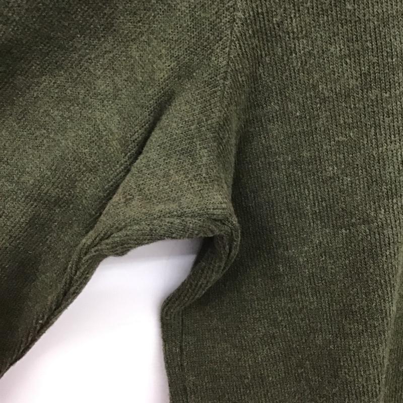 ポロラルフローレン POLO RALPH LAUREN ニット、セーター 長袖 長袖ニットカットソー Vネック セーター M ロゴ、文字 カーキ / カーキ /  メンズ USED 古着 中古 10148171