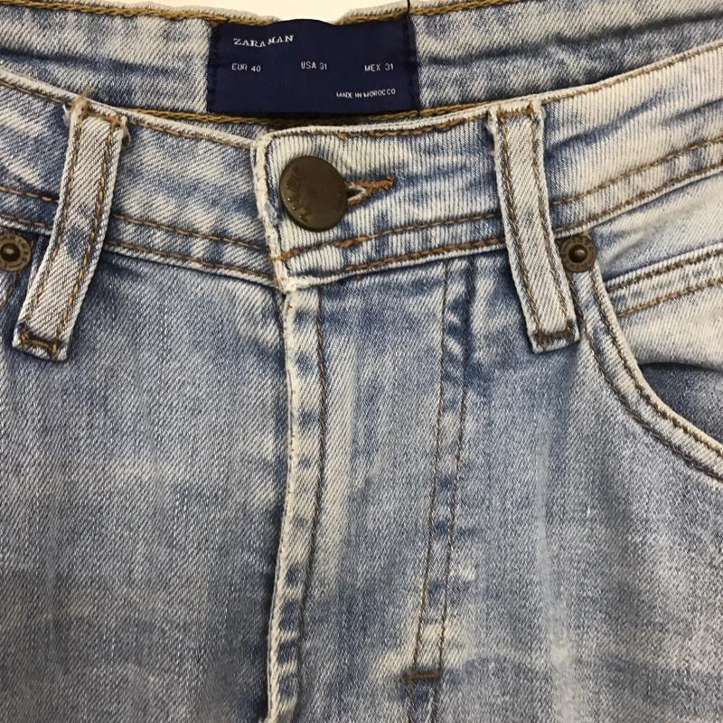 ザラメン ZARA MAN パンツ デニム、ジーンズ デニムパンツ スリムパンツ カジュアルパンツ ストレッチパンツ 40インチ 無地 インディゴ / インディゴ /  メンズ USED 古着 中古 10148176