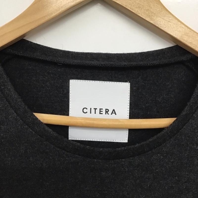 シテラ CITERA ニット、セーター 長袖 長袖ニットカットソー クルーネック セーター XL 無地 ダークグレー / ダークグレー /  メンズ USED 古着 中古 10148180
