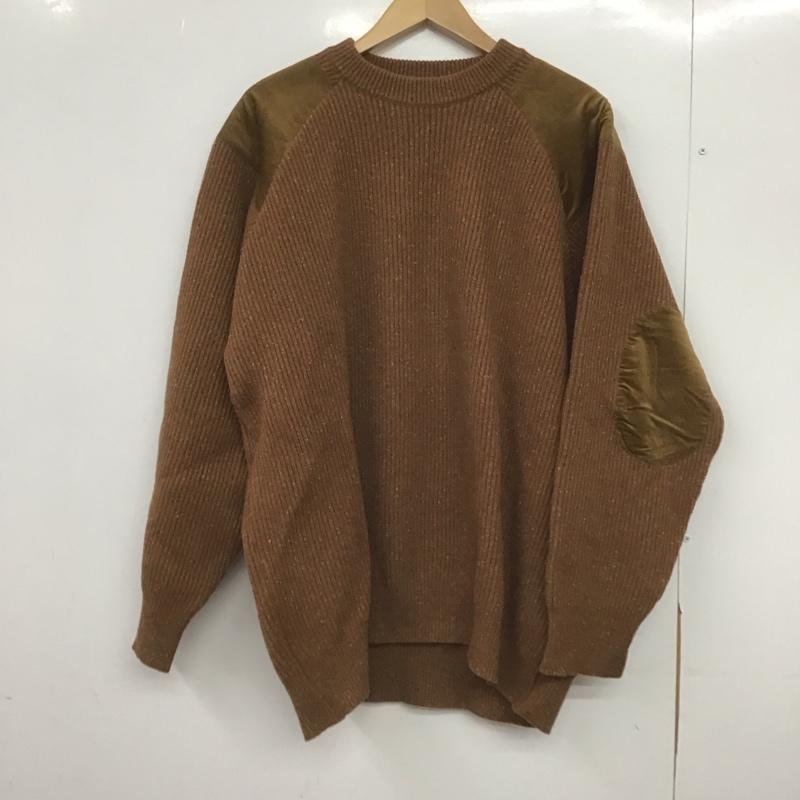 バラストアーク BALLAST ARK ニット、セーター 長袖 ba08-k003 COMMANDSWEATER 長袖ニット FREE 総柄 茶 / ブラウン /  メンズ USED 古着 中古 10148181