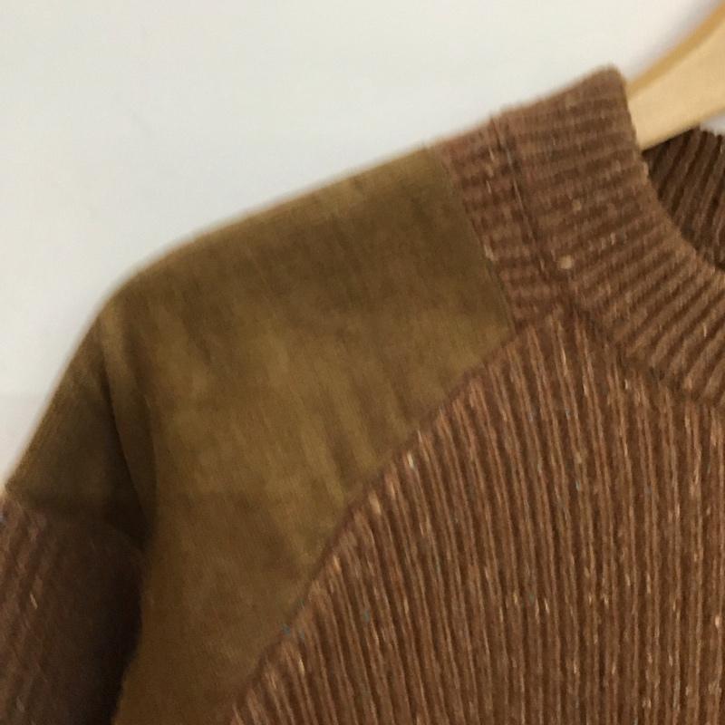 バラストアーク BALLAST ARK ニット、セーター 長袖 ba08-k003 COMMANDSWEATER 長袖ニット FREE 総柄 茶 / ブラウン /  メンズ USED 古着 中古 10148181
