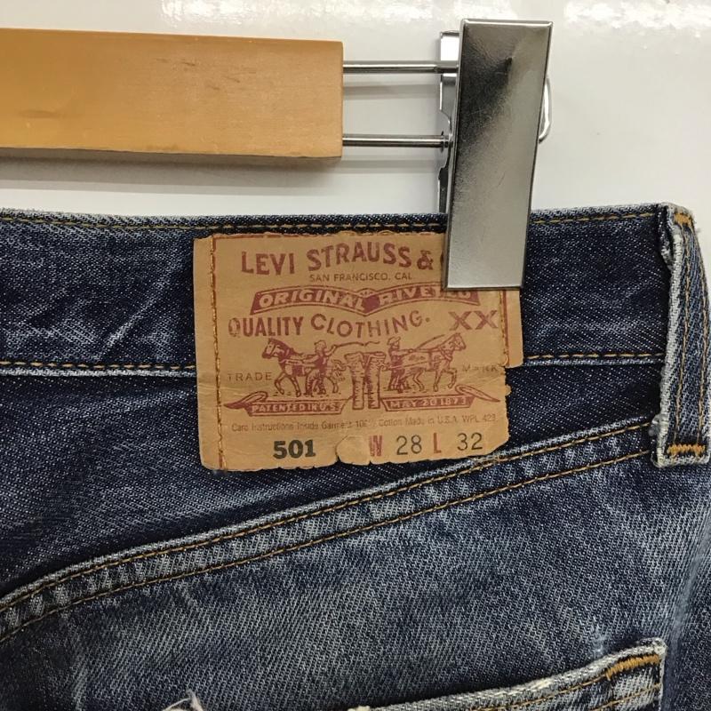 リーバイストラウスアンドコー Levi Strauss & co. パンツ デニム、ジーンズ デニムパンツ ワイドパンツ カジュアルパンツ usa 90s 28インチ 無地 インディゴ / インディゴ /  メンズ USED 古着 中古 10148195