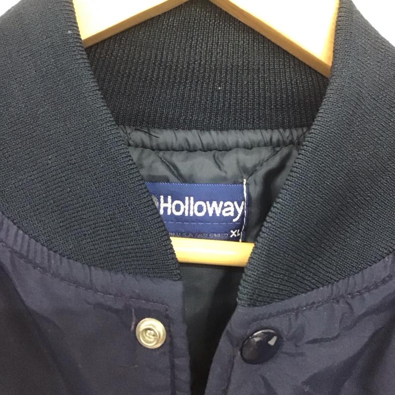 古着 USED ジャケット、上着 ダウンジャケット カジュアルジャケット フロントボタン holloway 古着 90s XL ロゴ、文字 紺 / ネイビー /  メンズ USED 古着 中古 10148198