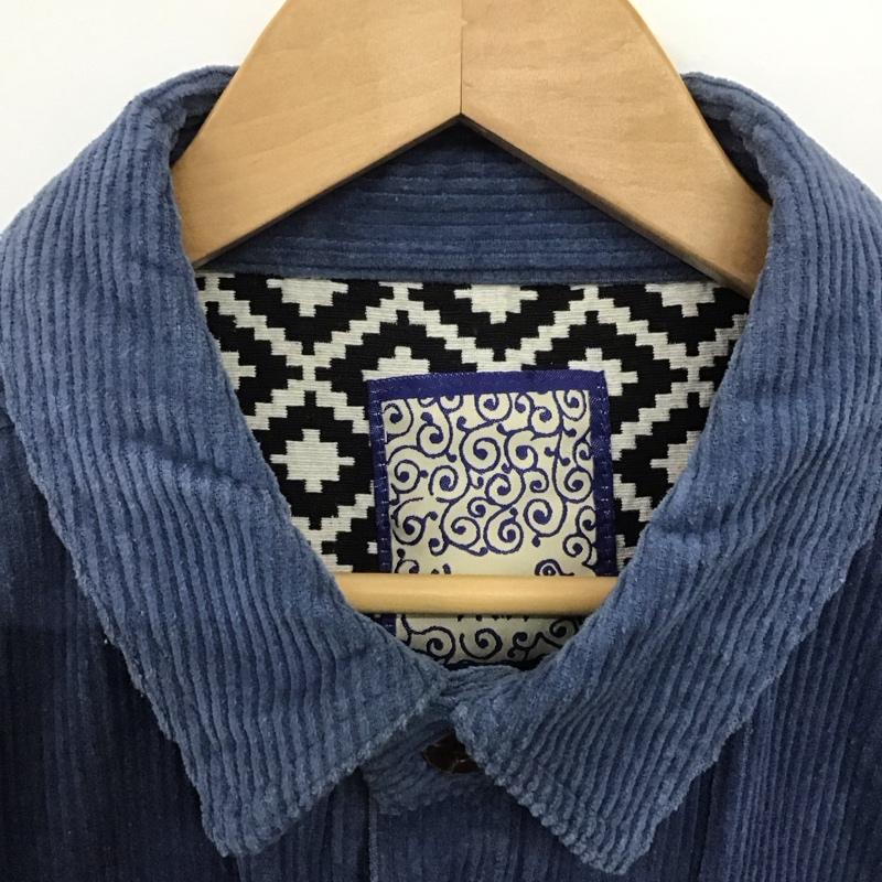 アミナ Amina ジャケット、上着 ジャンパー、ブルゾン コーデュロイジャケット カジュアルジャケット アウター 刺繍 青 / ブルー /  メンズ USED 古着 中古 10148221