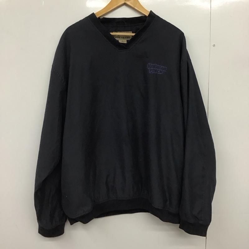 古着 USED ジャケット、上着 ジャンパー、ブルゾン プルオーバージャケット スウェット アウター XL ロゴ、文字 紺 / ネイビー /  メンズ USED 古着 中古 10148231