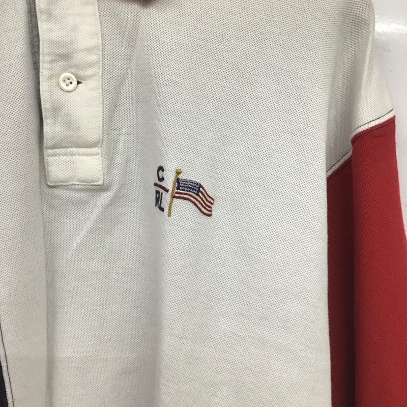 チャップス CHAPS ポロシャツ 長袖 長袖ポロシャツ 長袖カットソー カラーシャツ L ロゴ、文字 白 / ホワイト / X 灰 / グレー / X 紺 / ネイビー / X 赤 / レッド /  メンズ USED 古着 中古 10148238