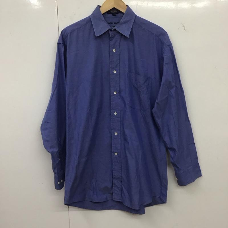 トミーヒルフィガー TOMMY HILFIGER シャツ、ブラウス 長袖 長袖シャツ 無地シャツ カラーシャツ 無地 青 / ブルー /  メンズ USED 古着 中古 10148257