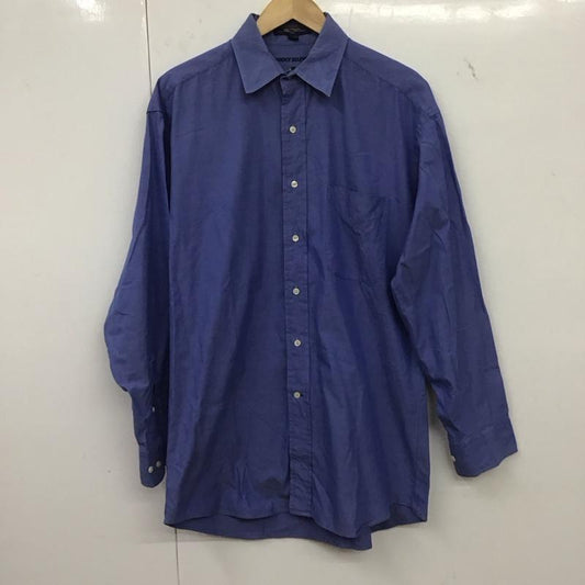 トミーヒルフィガー TOMMY HILFIGER シャツ、ブラウス 長袖 長袖シャツ 無地シャツ カラーシャツ 無地 青 / ブルー /  メンズ USED 古着 中古 10148257