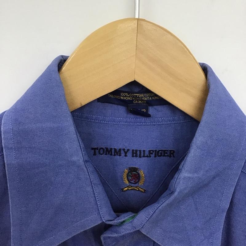 トミーヒルフィガー TOMMY HILFIGER シャツ、ブラウス 長袖 長袖シャツ 無地シャツ カラーシャツ 無地 青 / ブルー /  メンズ USED 古着 中古 10148257