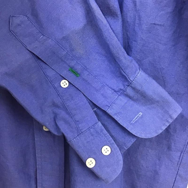 トミーヒルフィガー TOMMY HILFIGER シャツ、ブラウス 長袖 長袖シャツ 無地シャツ カラーシャツ 無地 青 / ブルー /  メンズ USED 古着 中古 10148257