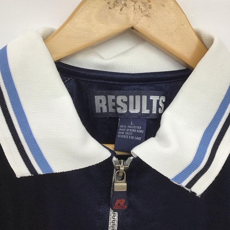 古着 USED ポロシャツ 半袖 半袖ポロシャツ カラーシャツ 半袖カットソー L ロゴ、文字 紺 / ネイビー /  メンズ USED 古着 中古 10148268