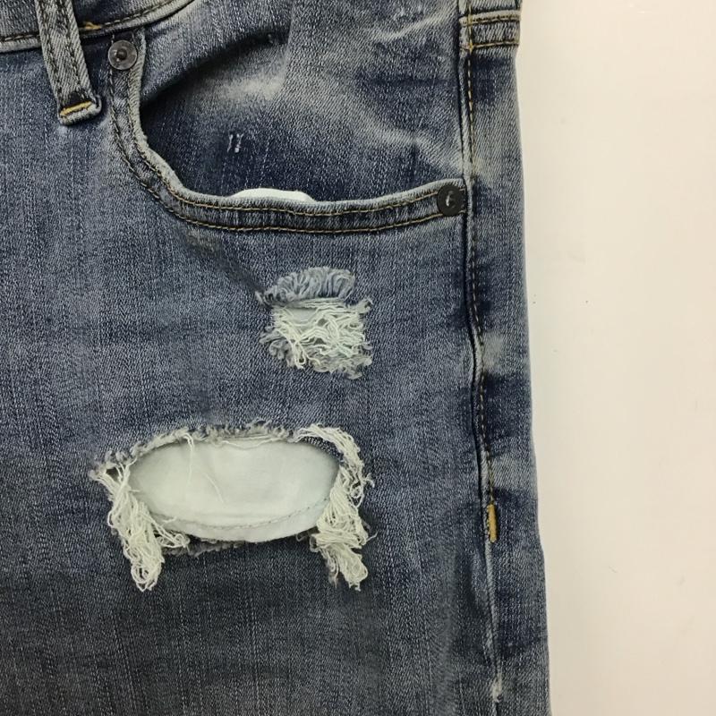 アメリカンイーグル AMERICANEAGLE パンツ デニム、ジーンズ デニムパンツ スリムパンツ カジュアルパンツ ストレッチパンツ 34インチ ダメージ加工 インディゴ / インディゴ /  メンズ USED 古着 中古 10148279