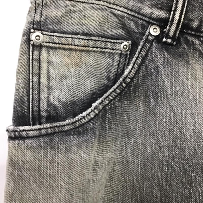 アンセルム ANCELLM パンツ デニム、ジーンズ デニムパンツ ワイドパンツ カジュアルパンツ ダメージ加工 ダークグレー / ダークグレー /  メンズ USED 古着 中古 10148297