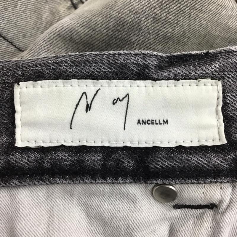 アンセルム ANCELLM パンツ デニム、ジーンズ デニムパンツ ワイドパンツ カジュアルパンツ ダメージ加工 ダークグレー / ダークグレー /  メンズ USED 古着 中古 10148297