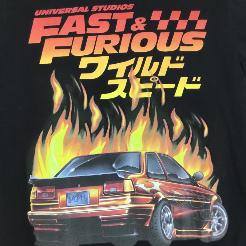 ＵＳＥＤ古着 USED/古着 Tシャツ 半袖 9244/557/800 ワイルドスピード デザイン Tシャツ 黒 XL プリント 黒 / ブラック /  メンズ USED 古着 中古 10148321