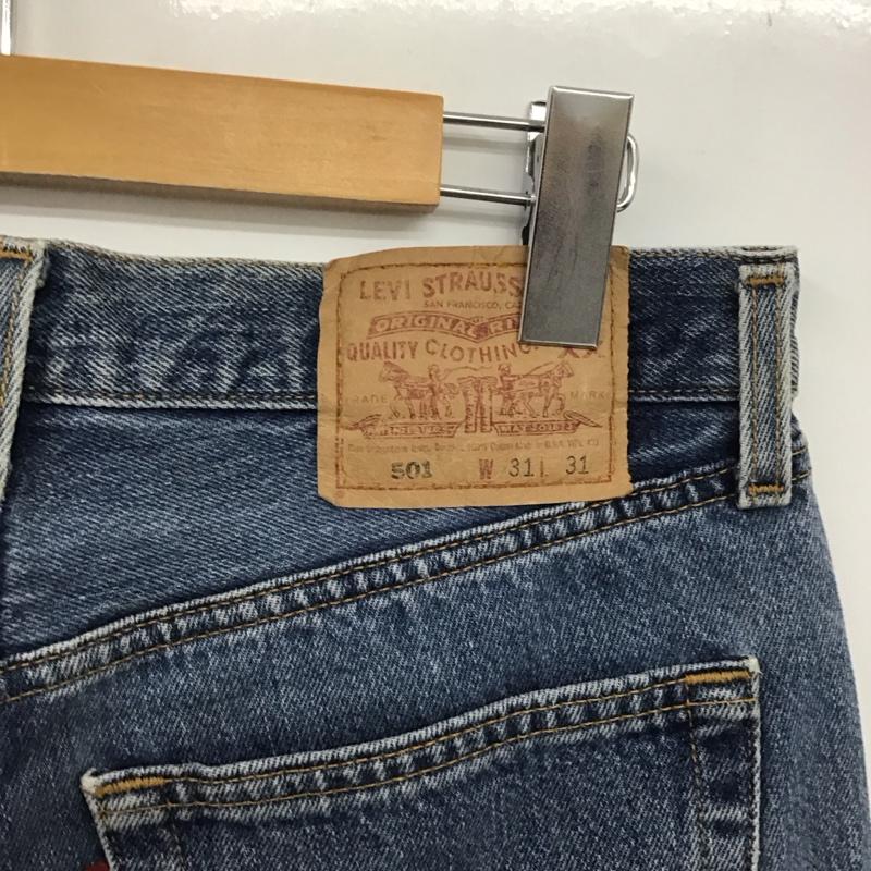リーバイストラウスアンドコー Levi Strauss & co. パンツ デニム、ジーンズ デニムパンツ スリムパンツ カジュアルパンツ 501 usa 31インチ 無地 インディゴ / インディゴ /  メンズ USED 古着 中古 10148348