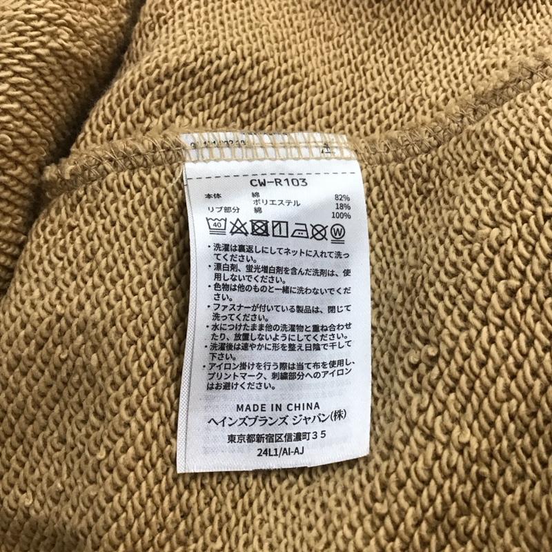 チャンピオン Champion パーカー 長袖 cw-r103 プルオーバースウェットパーカー M ロゴ、文字 ベージュ / ベージュ /  レディース USED 古着 中古 10148355