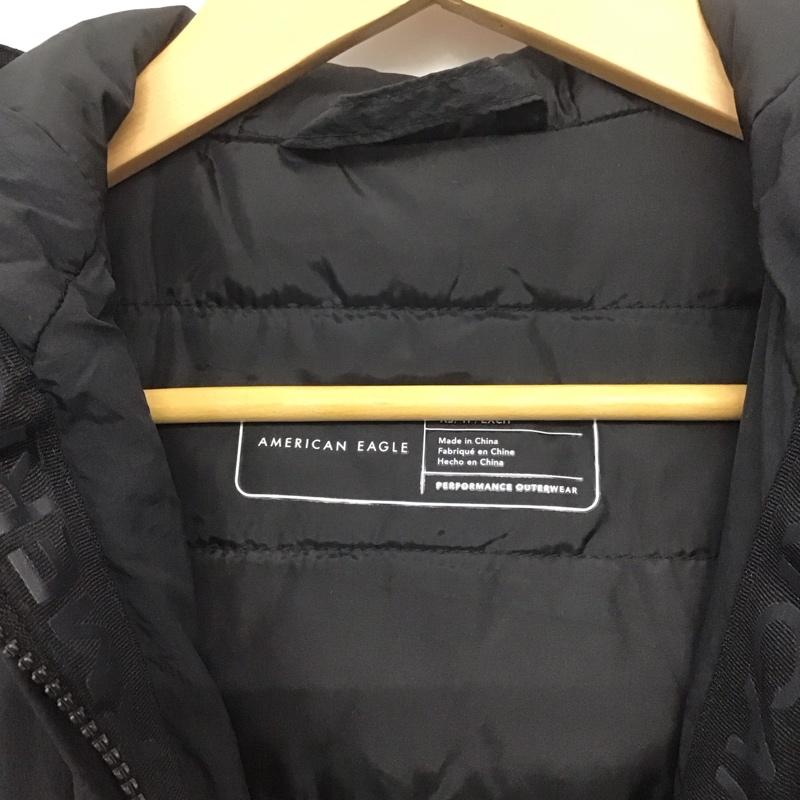 アメリカンイーグル AMERICANEAGLE ジャケット、上着 ジャンパー、ブルゾン ジップアップジャケットパーカー ダウンジャケット XS 無地 黒 / ブラック /  レディース USED 古着 中古 10148357