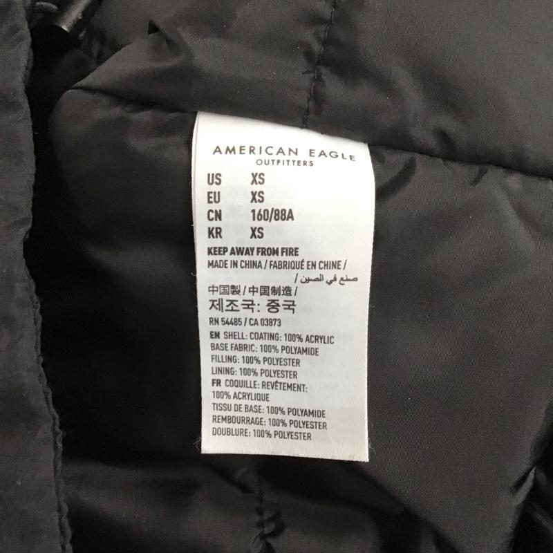 アメリカンイーグル AMERICANEAGLE ジャケット、上着 ジャンパー、ブルゾン ジップアップジャケットパーカー ダウンジャケット XS 無地 黒 / ブラック /  レディース USED 古着 中古 10148357