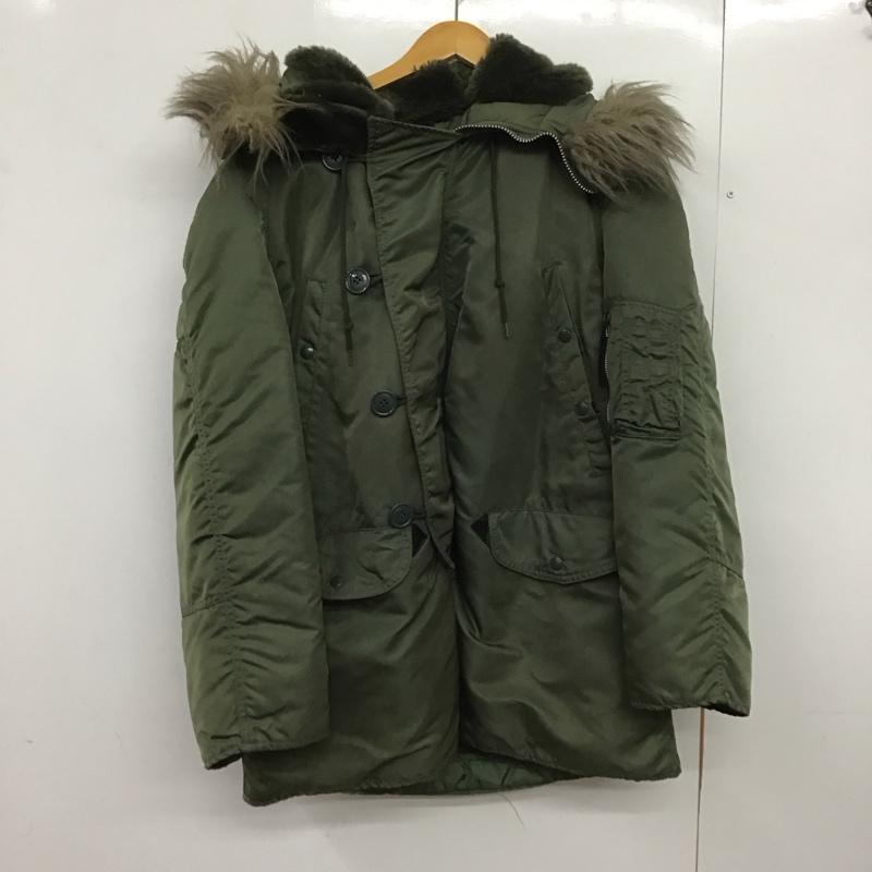 アルファインダストリー Alpha Industries ジャケット、上着 ジャンパー、ブルゾン ジップアップジャケット アウター ミリタリージャケット 90s usa製 n-3r S 無地 カーキ / カーキ /  メンズ USED 古着 中古 10148360