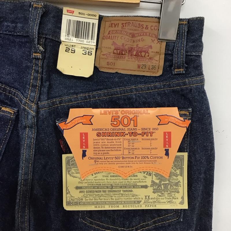 リーバイストラウスアンドコー Levi Strauss & co. パンツ デニム、ジーンズ デニムパンツ スリムパンツ カジュアルパンツ 501 90年 usa製 デッドストック 29インチ 無地 インディゴ / インディゴ /  メンズ USED 古着 中古 10148367