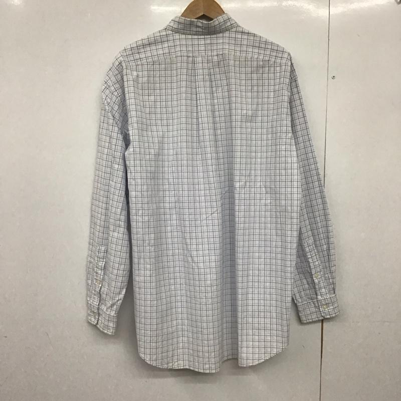 ラルフローレン RALPHLAUREN シャツ、ブラウス 長袖 長袖シャツ チェックシャツ カラーシャツ ボタンダウンシャツ XL チェック 白 / ホワイト /  メンズ USED 古着 中古 10148369