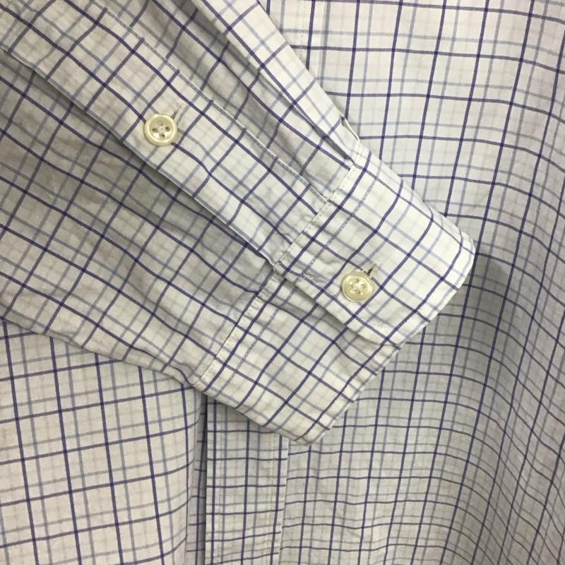 ラルフローレン RALPHLAUREN シャツ、ブラウス 長袖 長袖シャツ チェックシャツ カラーシャツ ボタンダウンシャツ XL チェック 白 / ホワイト /  メンズ USED 古着 中古 10148369