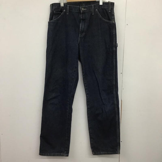 ディッキーズ Dickies パンツ デニム、ジーンズ デニムパンツ ワイドパンツ カジュアルパンツ 42インチ 無地 インディゴ / インディゴ /  メンズ USED 古着 中古 10148370