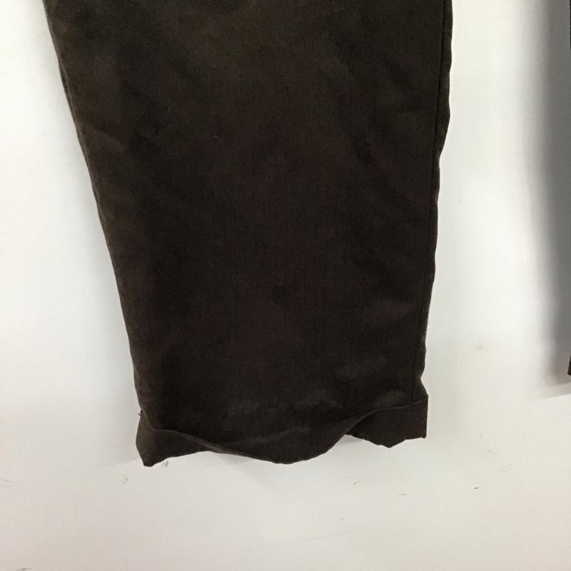 古着 USED パンツ スラックス スラックスパンツ ワイドパンツ カジュアルパンツ 32インチ 無地 茶 / ブラウン /  メンズ USED 古着 中古 10148376