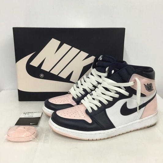ナイキ NIKE スニーカー スニーカー DD9335-641 WMNS AIR JORDAN 1 RETRO HIGH OG 27.5cm 箱有 27.5cm ロゴ、文字 白 / ホワイト / X 桃 / ピンク / X 紺 / ネイビー /  メンズ USED 古着 中古 10148389