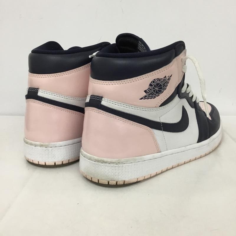 ナイキ NIKE スニーカー スニーカー DD9335-641 WMNS AIR JORDAN 1 RETRO HIGH OG 27.5cm 箱有 27.5cm ロゴ、文字 白 / ホワイト / X 桃 / ピンク / X 紺 / ネイビー /  メンズ USED 古着 中古 10148389