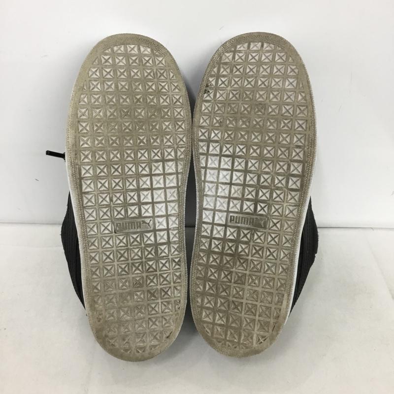 プーマ PUMA スニーカー スニーカー 402381-01 HELLO KITTY SUEDE XL 24cm キティ 箱有 24.0cm ロゴ、文字 黒 / ブラック / X 灰 / グレー /  レディース USED 古着 中古 10148390