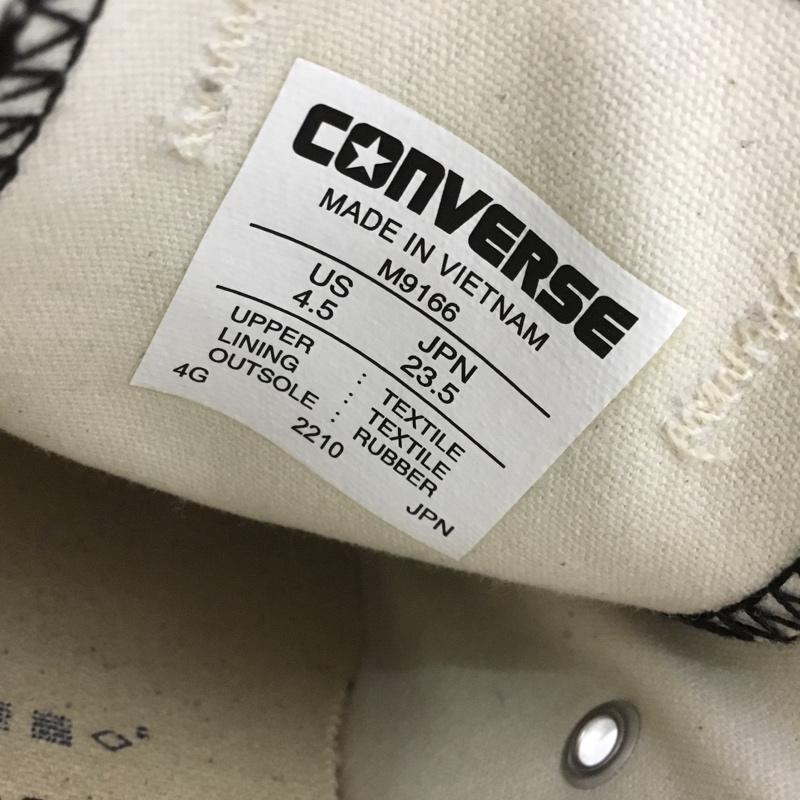 コンバース CONVERSE スニーカー スニーカー M9166 キャンバス オールスター OX 23.5cm 23.5cm ロゴ、文字 黒 / ブラック / X 白 / ホワイト /  レディース USED 古着 中古 10148411