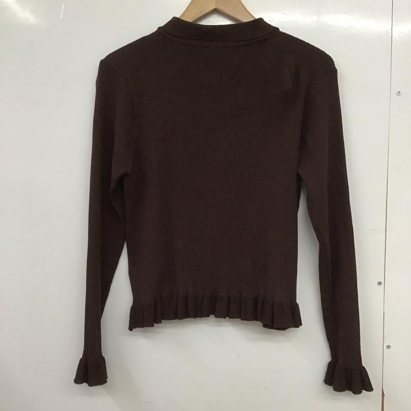 ローリーズファーム LOWRYS FARM カーディガン 長袖 FREE 無地 茶 / ブラウン /  レディース USED 古着 中古 10148417