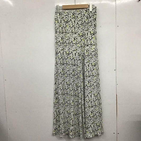 ジーナシス JEANASIS ボトムス ボトムス JS050842MW ワイドパンツ FREE 総柄 白 / ホワイト /  レディース USED 古着 中古 10148427