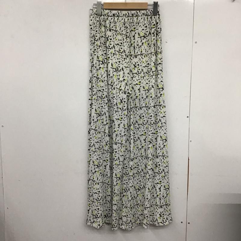ジーナシス JEANASIS ボトムス ボトムス JS050842MW ワイドパンツ FREE 総柄 白 / ホワイト /  レディース USED 古着 中古 10148427