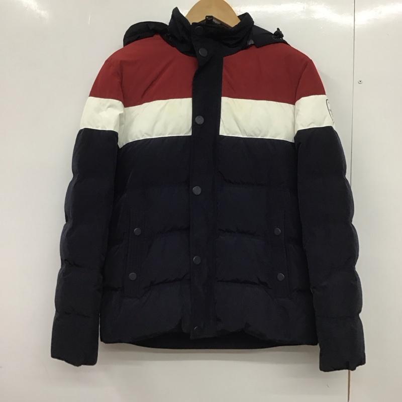 トミーヒルフィガー TOMMY HILFIGER ジャケット、上着 ジャンパー、ブルゾン ジップアップジャケット ダウンジャケット アウター M ロゴ、文字 赤 / レッド / X 白 / ホワイト / X 紺 / ネイビー /  メンズ USED 古着 中古 10148480