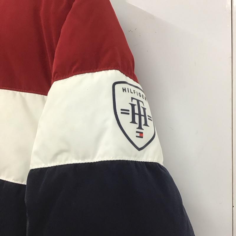 トミーヒルフィガー TOMMY HILFIGER ジャケット、上着 ジャンパー、ブルゾン ジップアップジャケット ダウンジャケット アウター M ロゴ、文字 赤 / レッド / X 白 / ホワイト / X 紺 / ネイビー /  メンズ USED 古着 中古 10148480