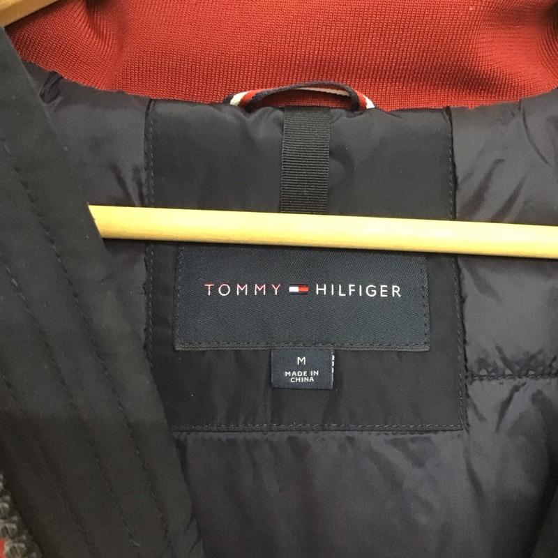 トミーヒルフィガー TOMMY HILFIGER ジャケット、上着 ジャンパー、ブルゾン ジップアップジャケット ダウンジャケット アウター M ロゴ、文字 赤 / レッド / X 白 / ホワイト / X 紺 / ネイビー /  メンズ USED 古着 中古 10148480