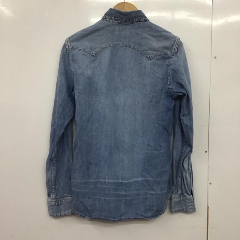 ブルーブルー BLUE BLUE シャツ、ブラウス 長袖 長袖シャツ 無地シャツ カラーシャツ デニムシャツ 2 ロゴ、文字 インディゴ / インディゴ /  メンズ USED 古着 中古 10148488