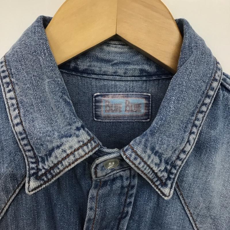 ブルーブルー BLUE BLUE シャツ、ブラウス 長袖 長袖シャツ 無地シャツ カラーシャツ デニムシャツ 2 ロゴ、文字 インディゴ / インディゴ /  メンズ USED 古着 中古 10148488