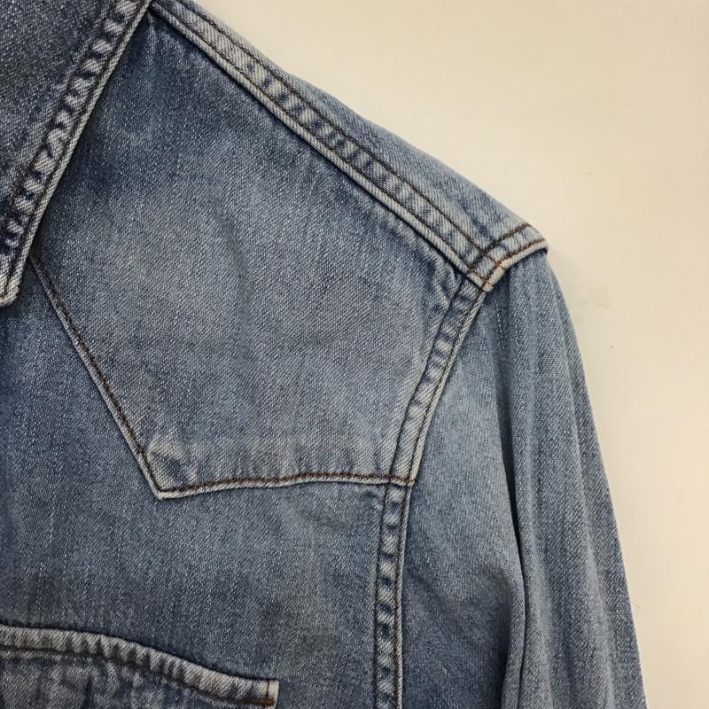 ブルーブルー BLUE BLUE シャツ、ブラウス 長袖 長袖シャツ 無地シャツ カラーシャツ デニムシャツ 2 ロゴ、文字 インディゴ / インディゴ /  メンズ USED 古着 中古 10148488
