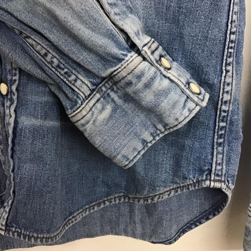 ブルーブルー BLUE BLUE シャツ、ブラウス 長袖 長袖シャツ 無地シャツ カラーシャツ デニムシャツ 2 ロゴ、文字 インディゴ / インディゴ /  メンズ USED 古着 中古 10148488