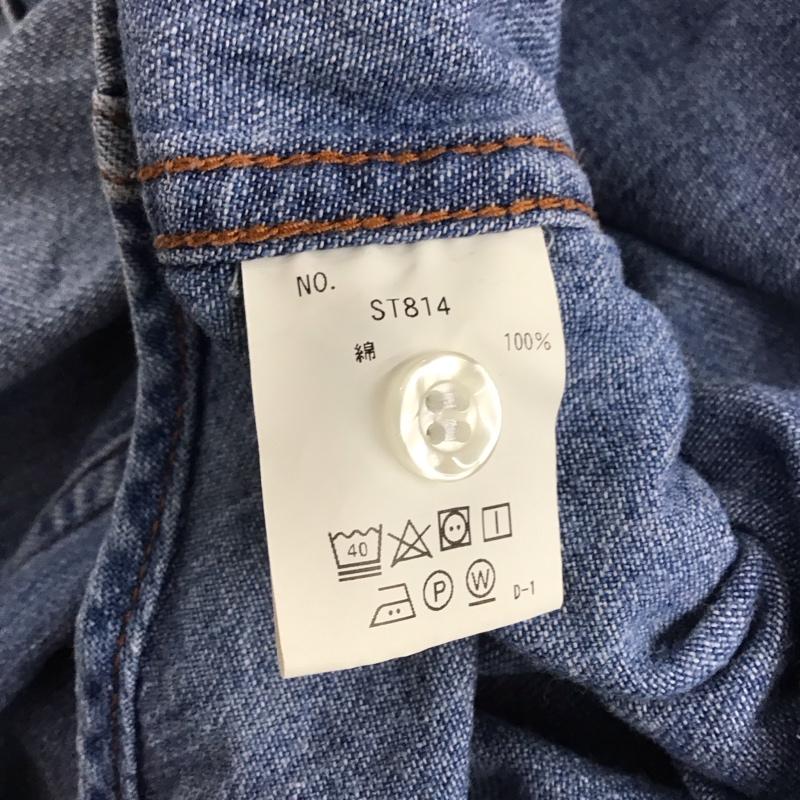 ブルーブルー BLUE BLUE シャツ、ブラウス 長袖 長袖シャツ 無地シャツ カラーシャツ デニムシャツ 2 ロゴ、文字 インディゴ / インディゴ /  メンズ USED 古着 中古 10148488