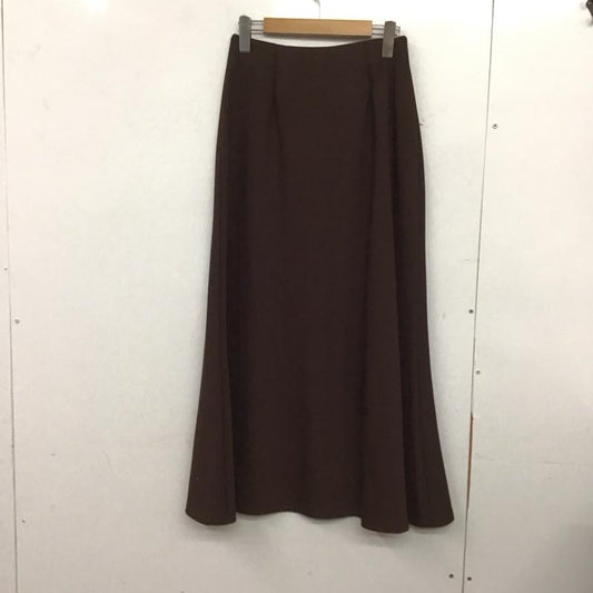ナチュラルビューティーベーシック NATURAL BEAUTY BASIC スカート ロングスカート マーメイドスカート M 無地 茶 / ブラウン /  レディース USED 古着 中古 10148503