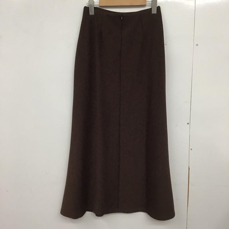 ナチュラルビューティーベーシック NATURAL BEAUTY BASIC スカート ロングスカート マーメイドスカート M 無地 茶 / ブラウン /  レディース USED 古着 中古 10148503