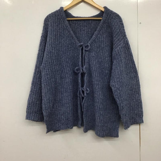 ローリーズファーム LOWRYS FARM カーディガン 長袖 ニット FREE 無地 青 / ブルー /  レディース USED 古着 中古 10148507